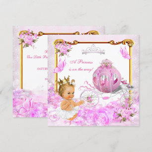 Invitation Blonde Princess Baby shower Rose Gold Carrie