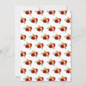 Invitation Blonde Princesse de fête d'anniversaire en rouge (Dos)