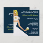 Invitation Blonde sur la marine (Devant / Derrière)