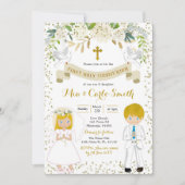 Invitation Blonde Twin Boy and Girl First Holy Communion (Devant)