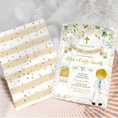 Invitation Blonde Twin Boy and Girl First Holy Communion
