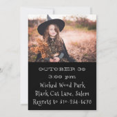 Invitation Blonde Witch fête d'anniversaire (Dos)