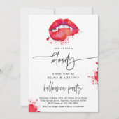 Invitation Bloody Bon Temps Halloween Vampire Soiree Party (Devant)