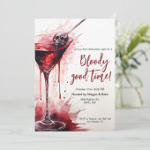 Invitation Bloody Good Time Halloween Cocktails Party (Debout devant)