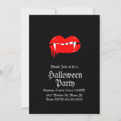 Invitation Bloody Lips Vampire Halloween fête d'anniversaire (Devant)