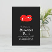 Invitation Bloody Lips Vampire Halloween fête d'anniversaire (Debout devant)
