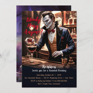 Invitation "Bloody Mary Anyone ?, Vampire Halloween ?
