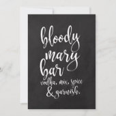 Invitation Bloody Mary Bar Abordable Chalkboard Mariage Sign (Devant)