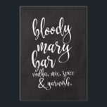 Invitation Bloody Mary Bar Abordable Chalkboard Mariage Sign<br><div class="desc">Un élégant panneau mariage de pointe, avec le texte "Bloody Mary bar, vodka, mix, épices & garnish" dans une police de script extroversée, la texture de la brosse ajoute une sensation spontanée et ludique. La couleur arrière - plan peut être personnalisée selon vos besoins et préférences, s'il vous plaît contactez-moi...</div>