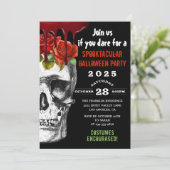 Invitation Bloody Skull Rose Adult Halloween Costume Party (Debout devant)