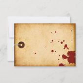 Invitation Bloody Toe Tag Halloween Antique Grunge Asile (Dos)