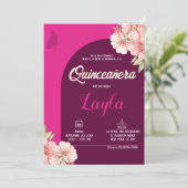 Invitation Bloom dans Quinceañera ! Boho Floral Mis Quince (Debout devant)