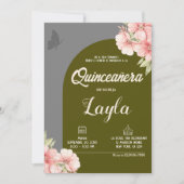 Invitation Bloom dans Quinceañera ! Boho Floral Mis Quince (Devant)