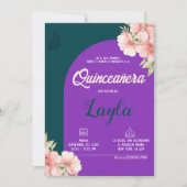 Invitation Bloom dans Quinceañera ! Boho Floral Mis Quince (Devant)