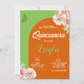 Invitation Bloom dans Quinceañera ! Boho Floral Mis Quince (Devant)