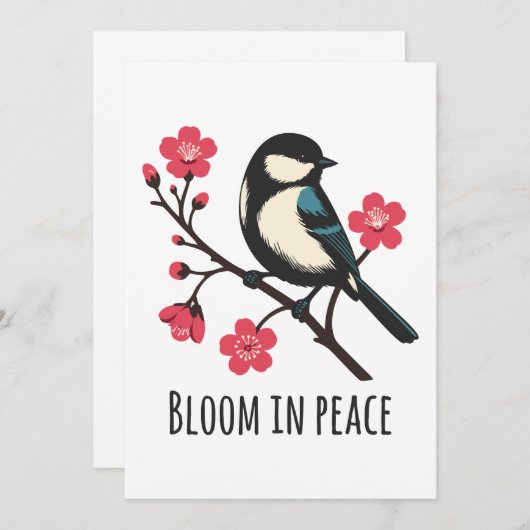Invitation Bloom en paix (Devant / Derrière)