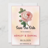 Invitation Bloom rose rose rose rose rose rose rose fleurs Ma (Devant)