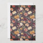 Invitation Bloom rustique | Aquarelle Florale Mariage (Dos)