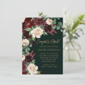 Invitation Bloom rustique | Teracotta et Marsala Graduation (Debout devant)