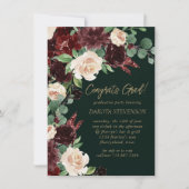 Invitation Bloom rustique | Teracotta et Marsala Graduation (Devant)