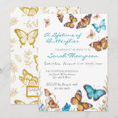 Invitation Blooming Butterflies Always Butterflies Bridal (Devant / Derrière)