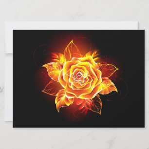 Invitation Blooming Fire Rose