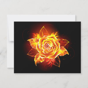 Invitation Blooming Fire Rose