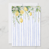Invitation  Blooming Lemons Blue Stripes Bridal Shower  (Dos)