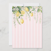 Invitation Blooming Lemons Pink Striped Bridal Shower (Dos)