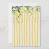 Invitation  Blooming Lemons Yellow Striped Bridal Shower (Dos)