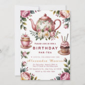 Invitation Blooming Tea Party Celebration (Devant)