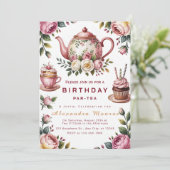 Invitation Blooming Tea Party Celebration (Debout devant)