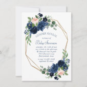 Invitation Blooms Chics | Marine et Blush Rose Genre Reveale (Devant)