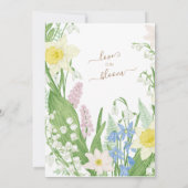 Invitation Blooms de printemps de Fête des mariées (Dos)