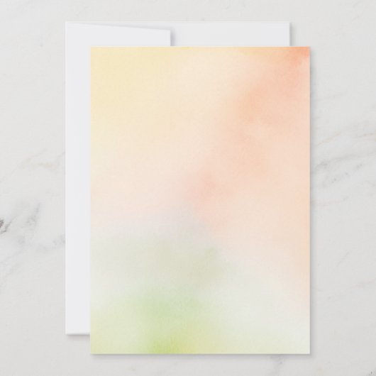 Invitation Blooms fleur sauvage Élégant Boho rose Baptême (Dos)