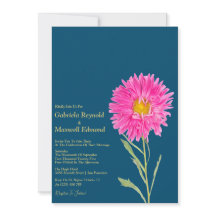 Blooms Nature Pink Aster Floral Mariage