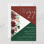 Invitation Blooms rustiques | Colorblock Terracotta et Marsal (Devant)