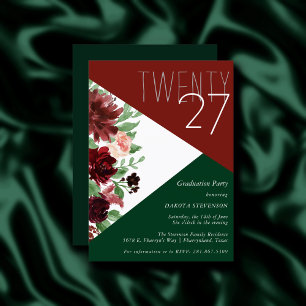 Invitation Blooms rustiques Colorblock Terracotta et Marsal