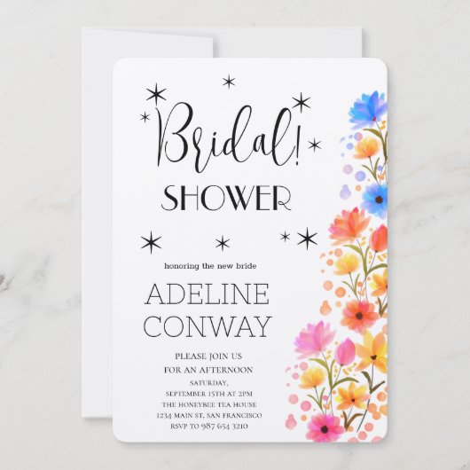 Invitation Blooms rustiques et rêves nuptiaux (Devant)