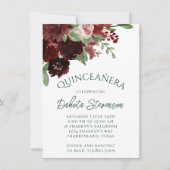 Invitation Blooms rustiques | Terracotta et Marsala Red Bouqu (Devant)