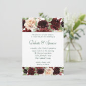 Invitation Blooms rustiques | Terracotta et Marsala Red Garla (Debout devant)