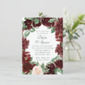 Invitation Blooms rustiques | Terracotta et Marsala Red Wreat (Debout devant)