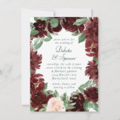 Invitation Blooms rustiques | Terracotta et Marsala Red Wreat (Devant)