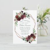 Invitation Blooms rustiques | Terracotta Marsala Baby Sprinkl (Debout devant)