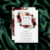 Invitation Blooms rustiques | Terracotta Marsala Photo Monogr