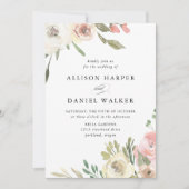 Invitation Blooms subtiles | MARIAGE (Devant)