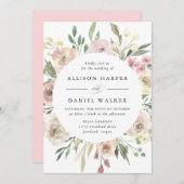 Invitation Blooms subtiles | MARIAGE (Devant / Derrière)