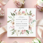 Invitation Blooms subtiles | MARIAGE CARRÉ