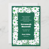 Invitation Blooms Super verts et à la menthe Boho Bachelorett (Devant)