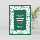 Invitation Blooms Super verts et à la menthe Boho Bachelorett (Debout devant)